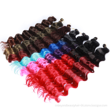 Deep Wave Braiding hair Ocean Wave Synthetic Crochet Hair Extension for Black Women